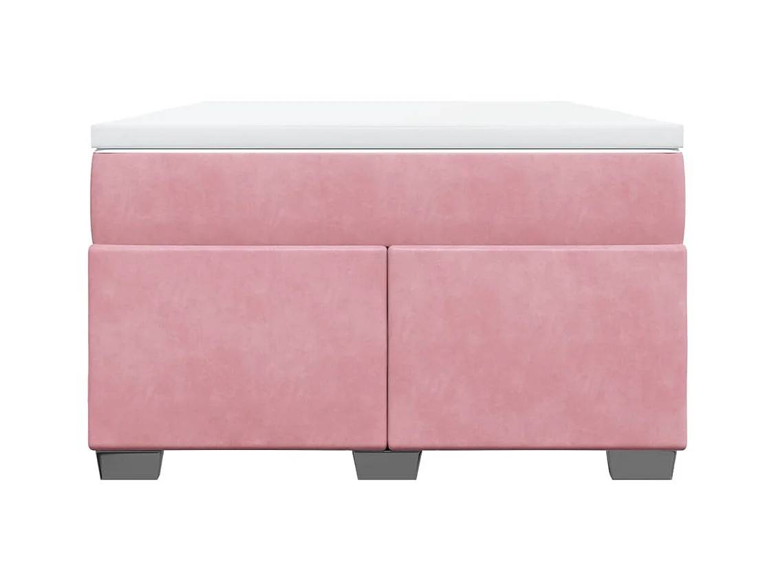 Boxspringbett mit Matratze Rosa 120x190 cm Samt