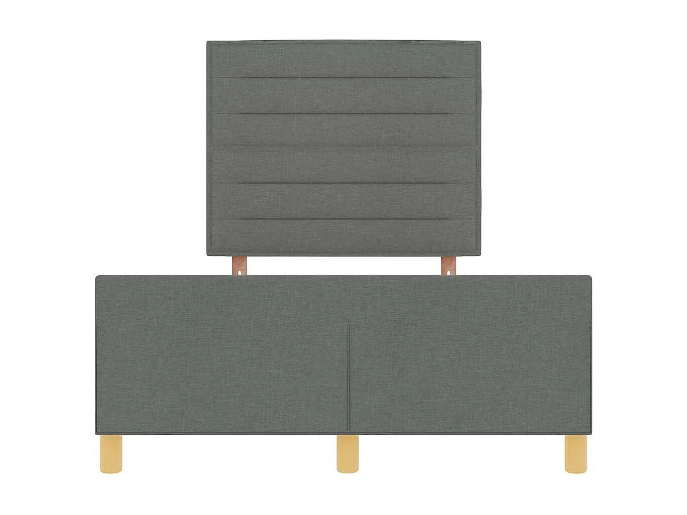 Bettgestell mit Kopfteil Dunkelgrau 120 x 190 cm Stoff