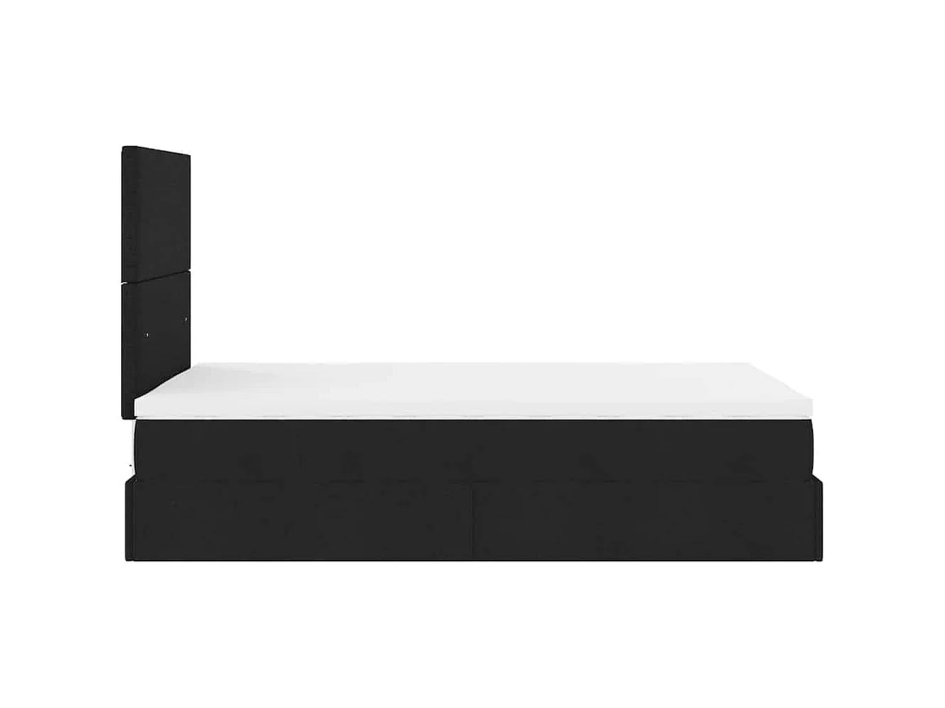 Ottoman bed met matras 120x190 cm stof zwart