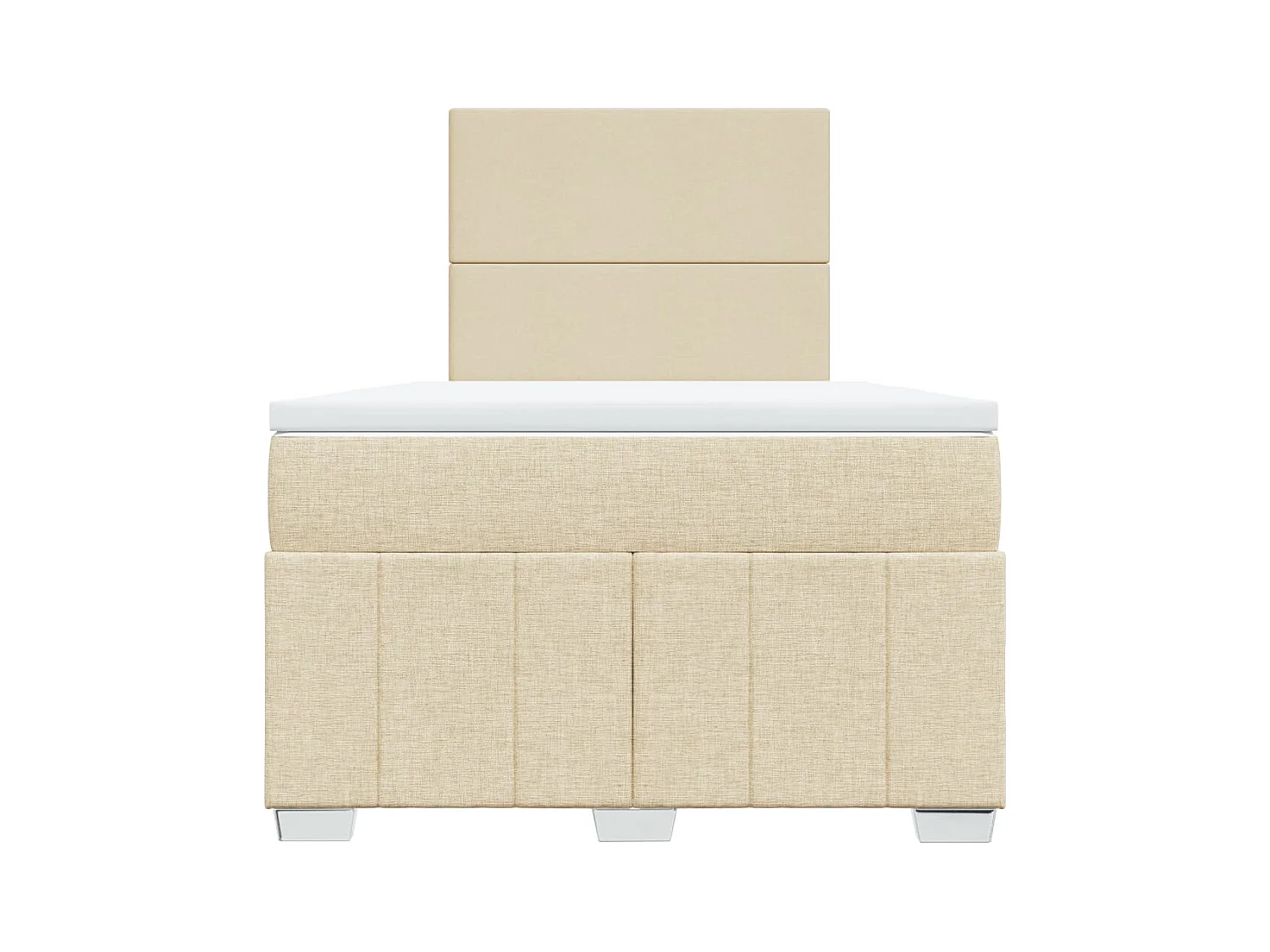 Boxspringbett mit Matratze Creme 120x190 cm Stoff