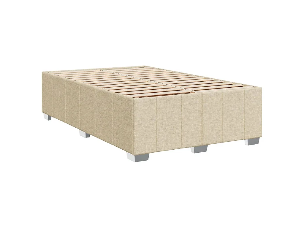 Boxspringbett mit Matratze Creme 120x190 cm Stoff