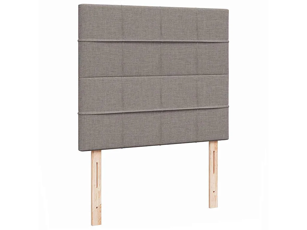 Struttura Letto Pouf con Materasso Tortora 120x190 cm Tessuto