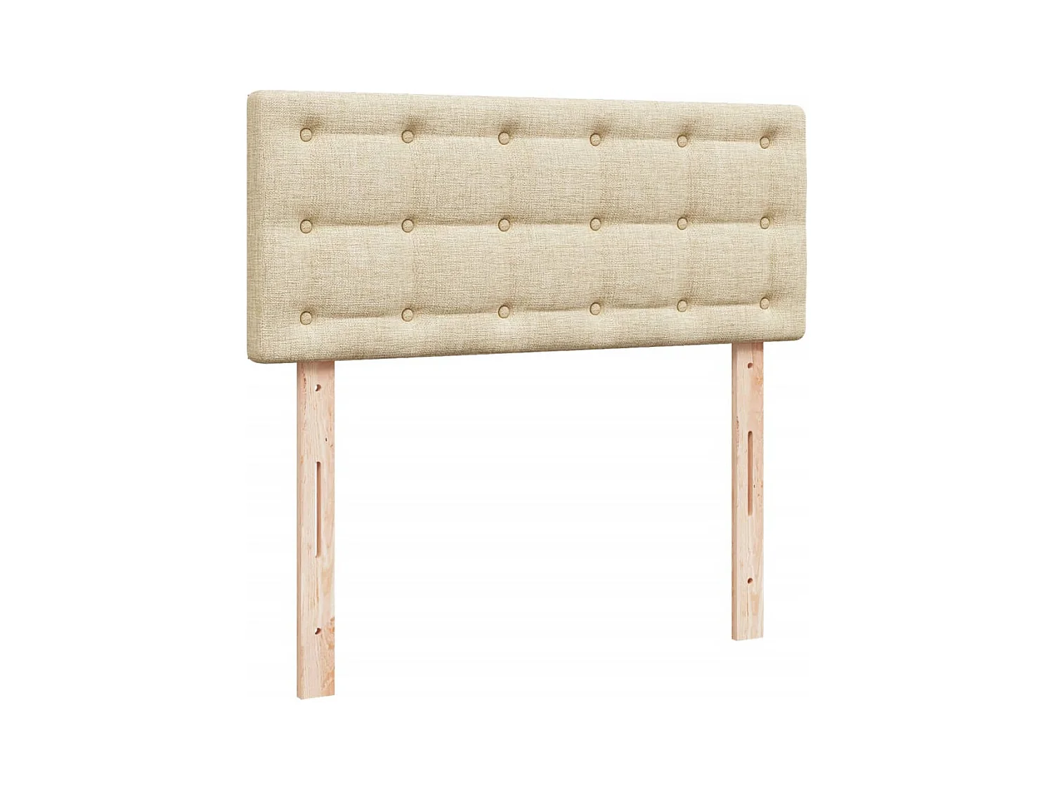 Sommier à lattes de lit avec matelas Crème 120x200 cm Tissu