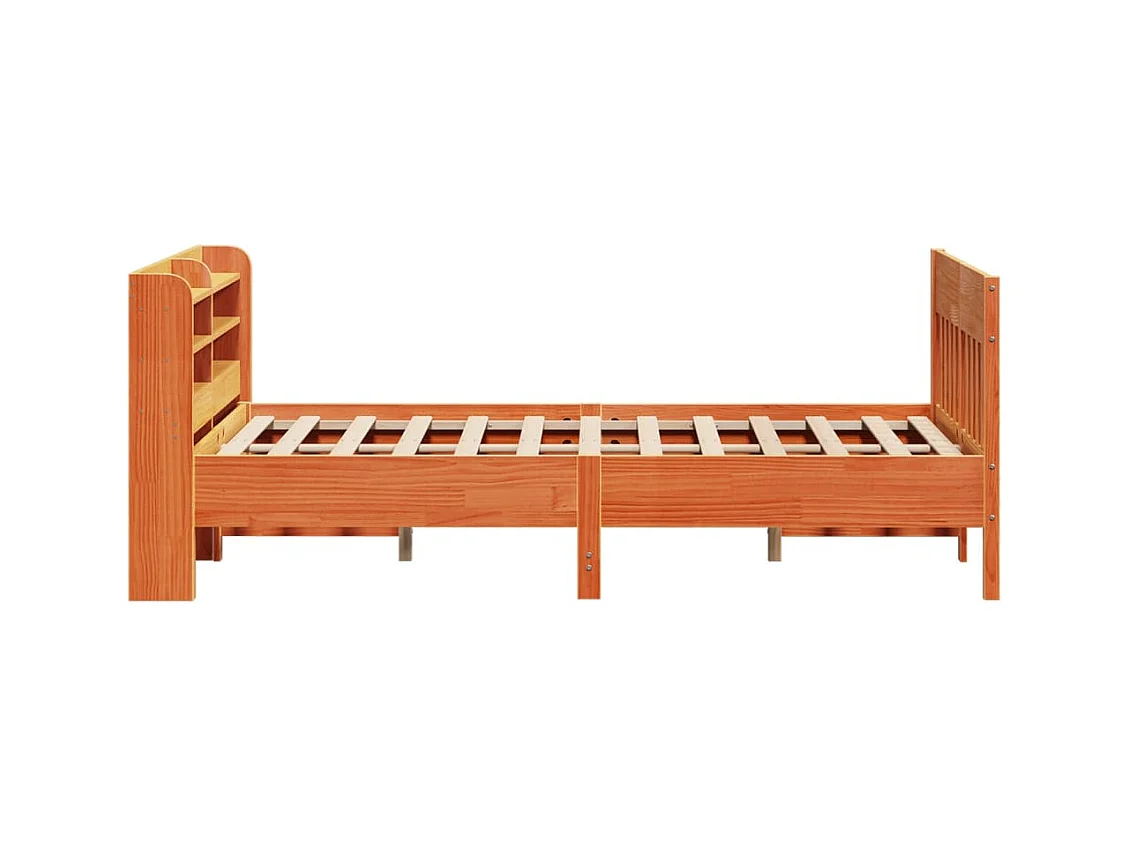 Estructura de cama sin colchón madera maciza marrón 120x190 cm