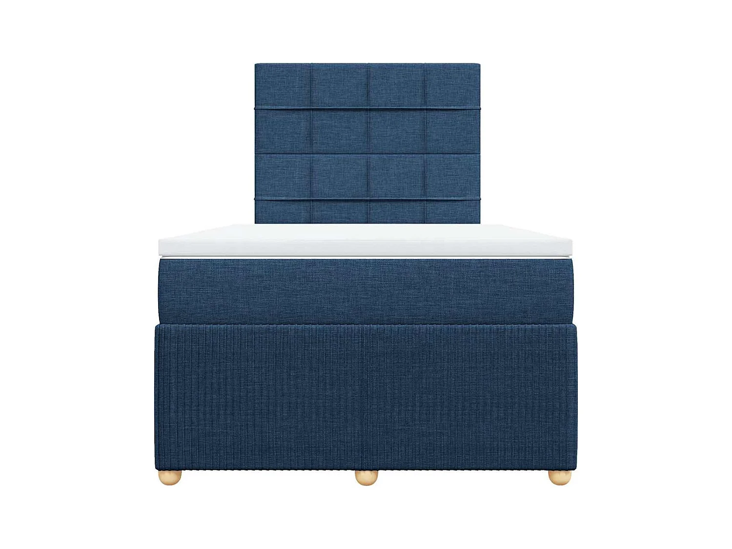 Boxspringbett mit Matratze Blau 120x200 cm Stoff