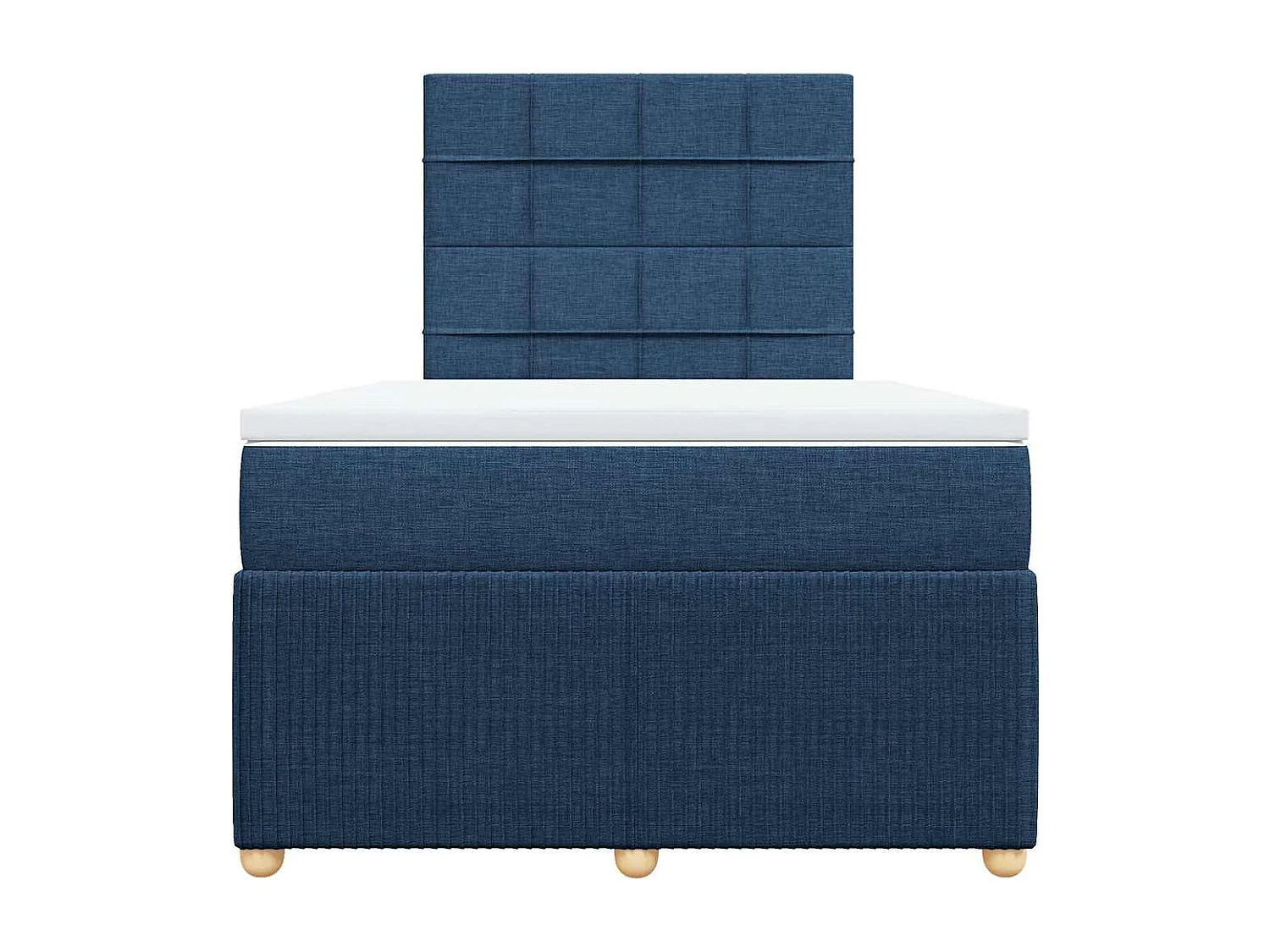 Cama com molas/colchão 120x200 cm tecido azul