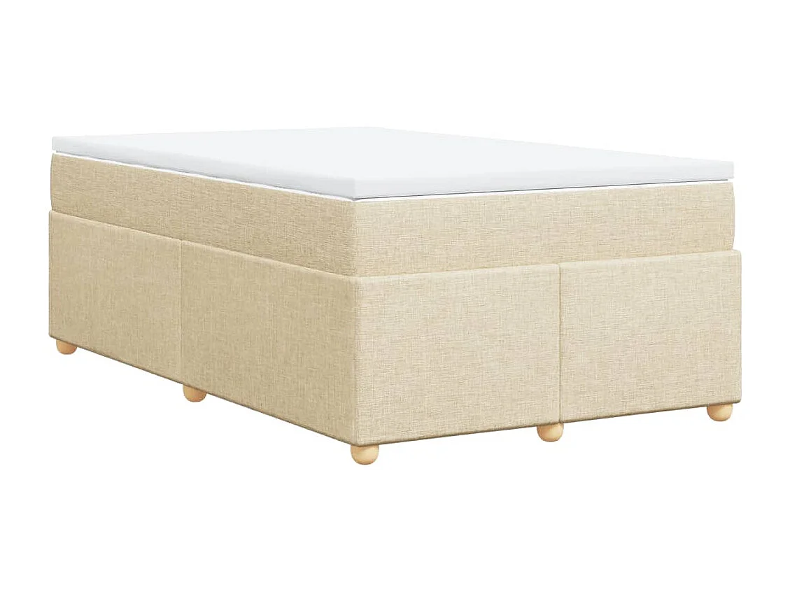 Boxspring met matras stof crèmekleurig 120x190 cm