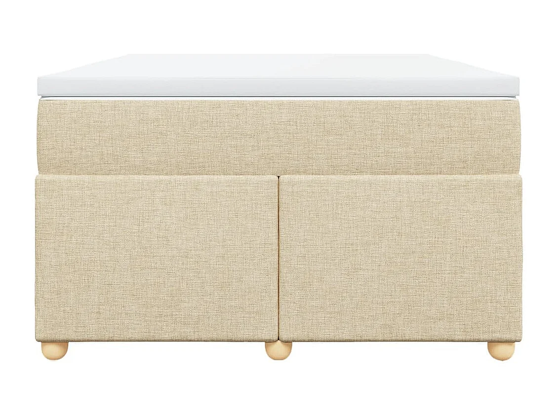 Boxspring met matras stof crèmekleurig 120x190 cm