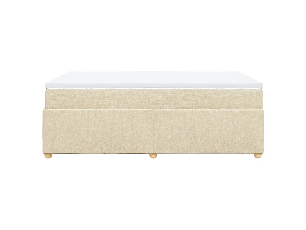 Boxspring met matras stof crèmekleurig 120x190 cm
