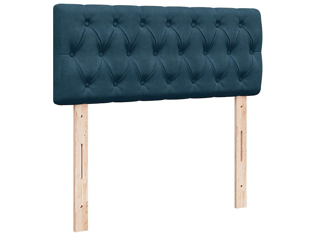 Giroletto a Molle con Materasso Blu Scuro 120x190 cm in Velluto