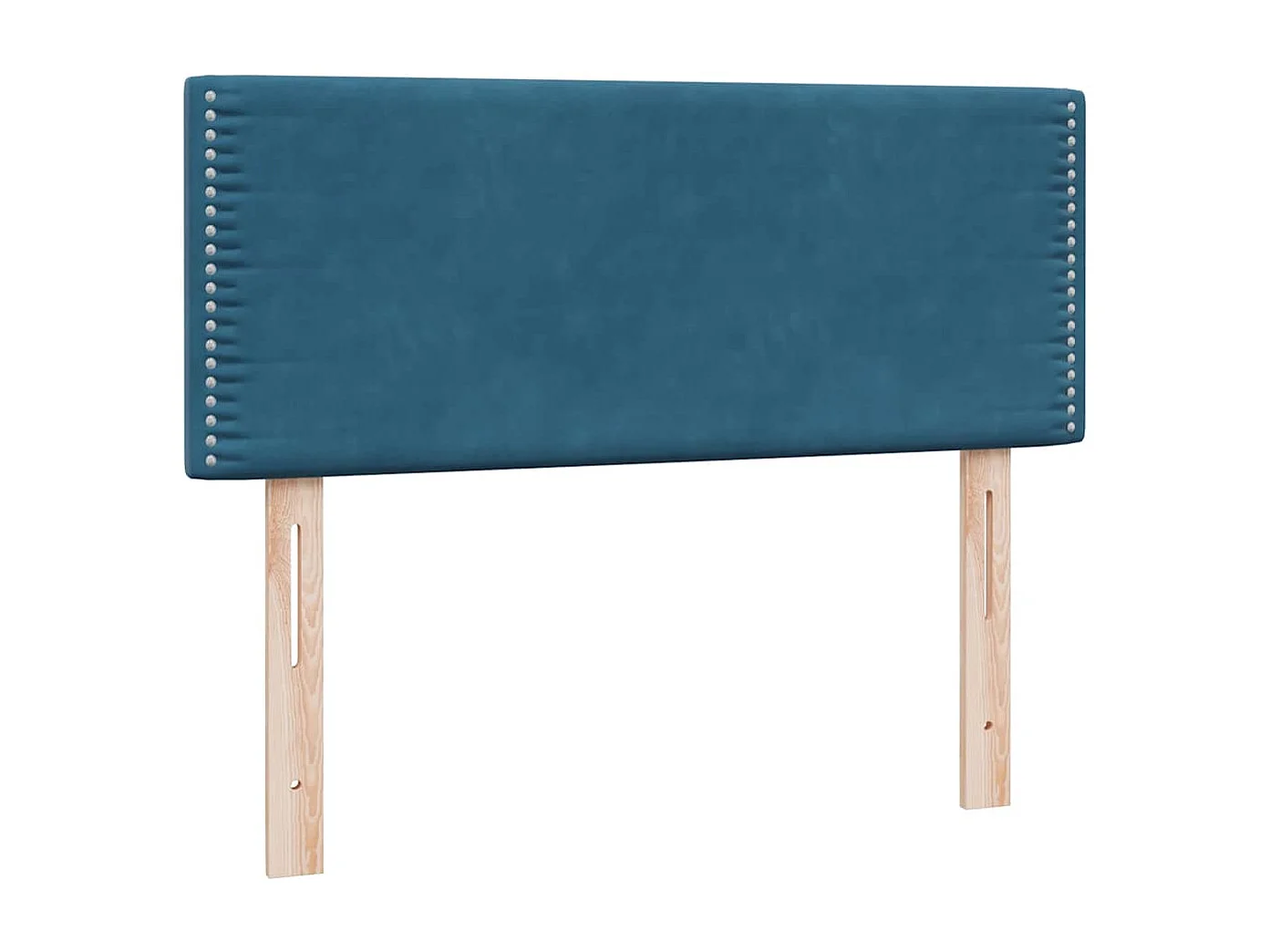 Sommier à lattes de lit et matelas bleu foncé 120x220cm velours