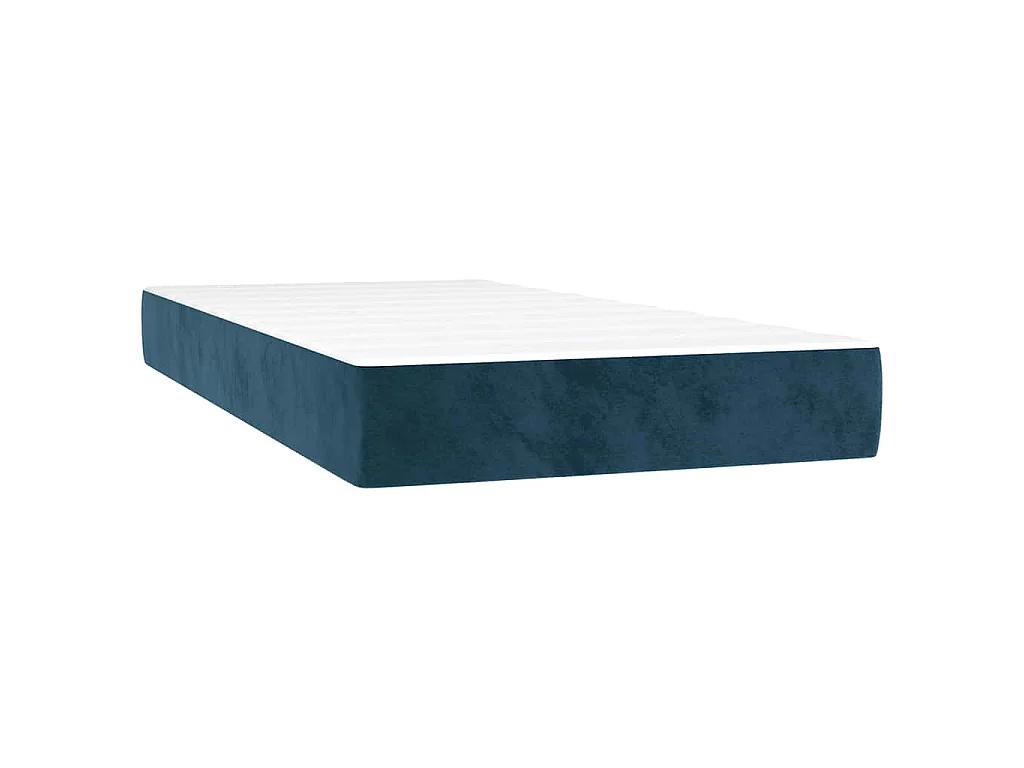 Sommier à lattes de lit avec matelas LED bleu foncé 120x190 cm