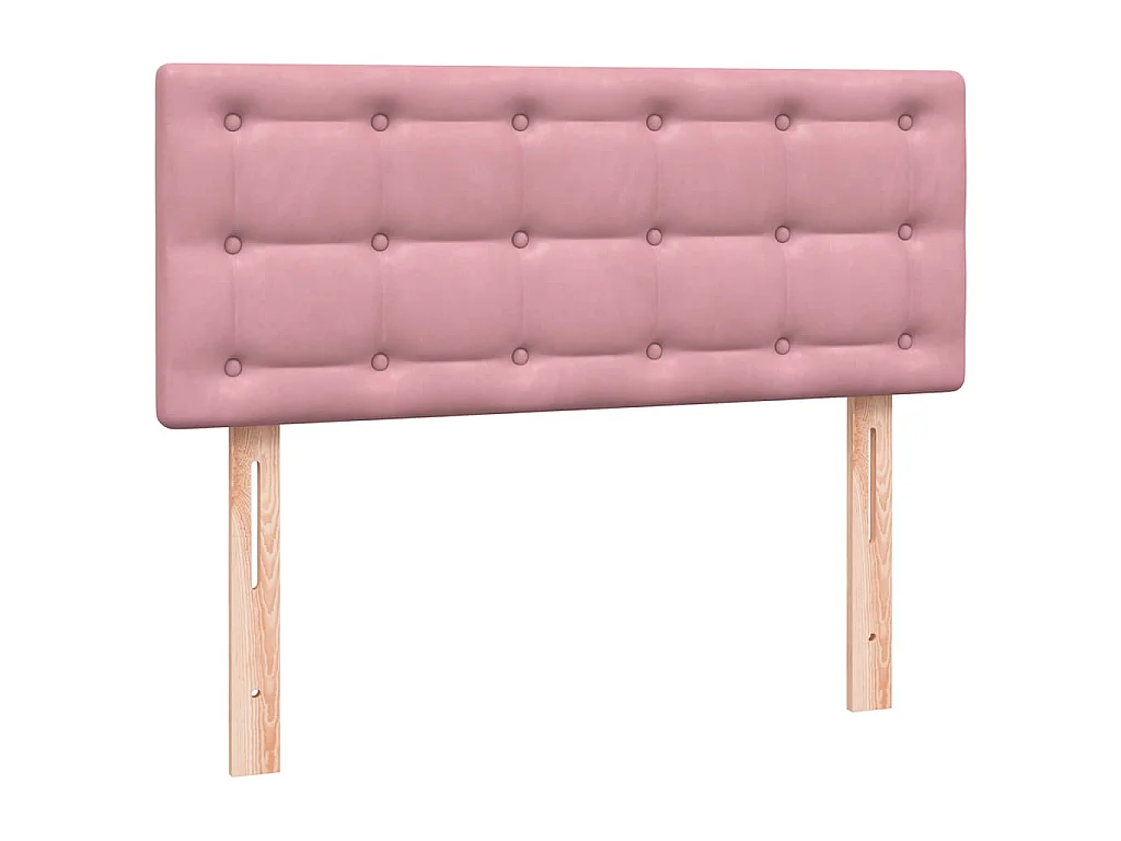 Boxspring met matras en LED fluweel roze 120x220 cm