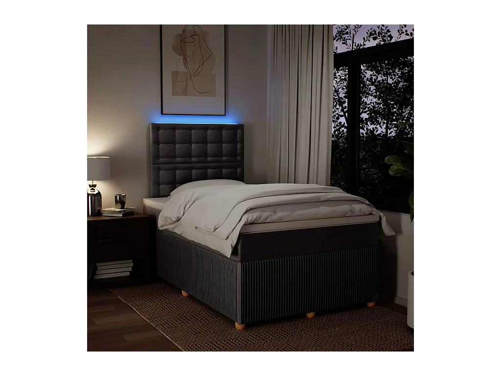 Boxspringbett mit Matratze Taupe 120x190 cm Stoff