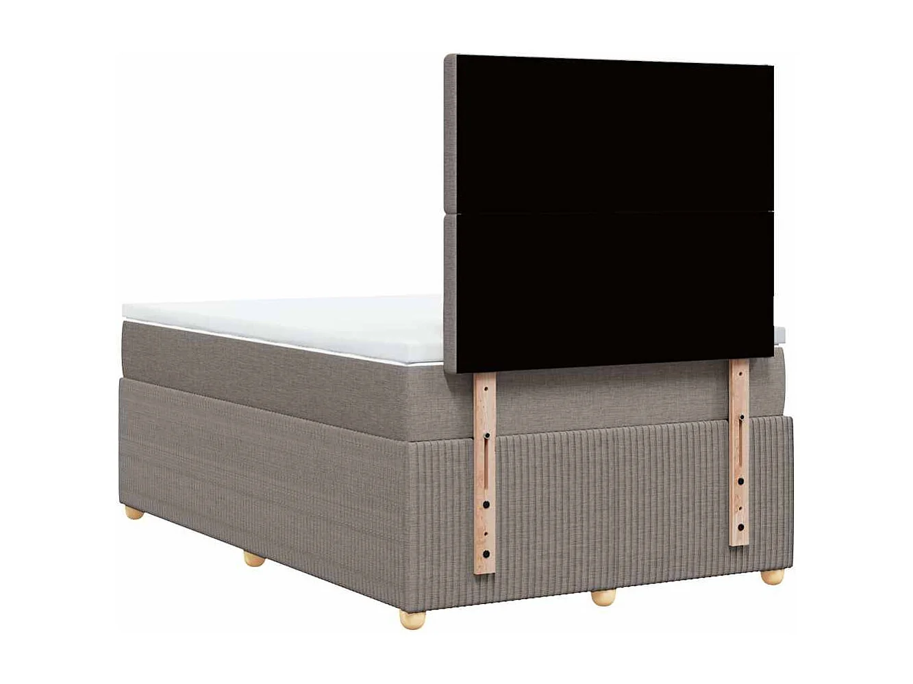 Boxspring met matras stof taupe 120x190 cm