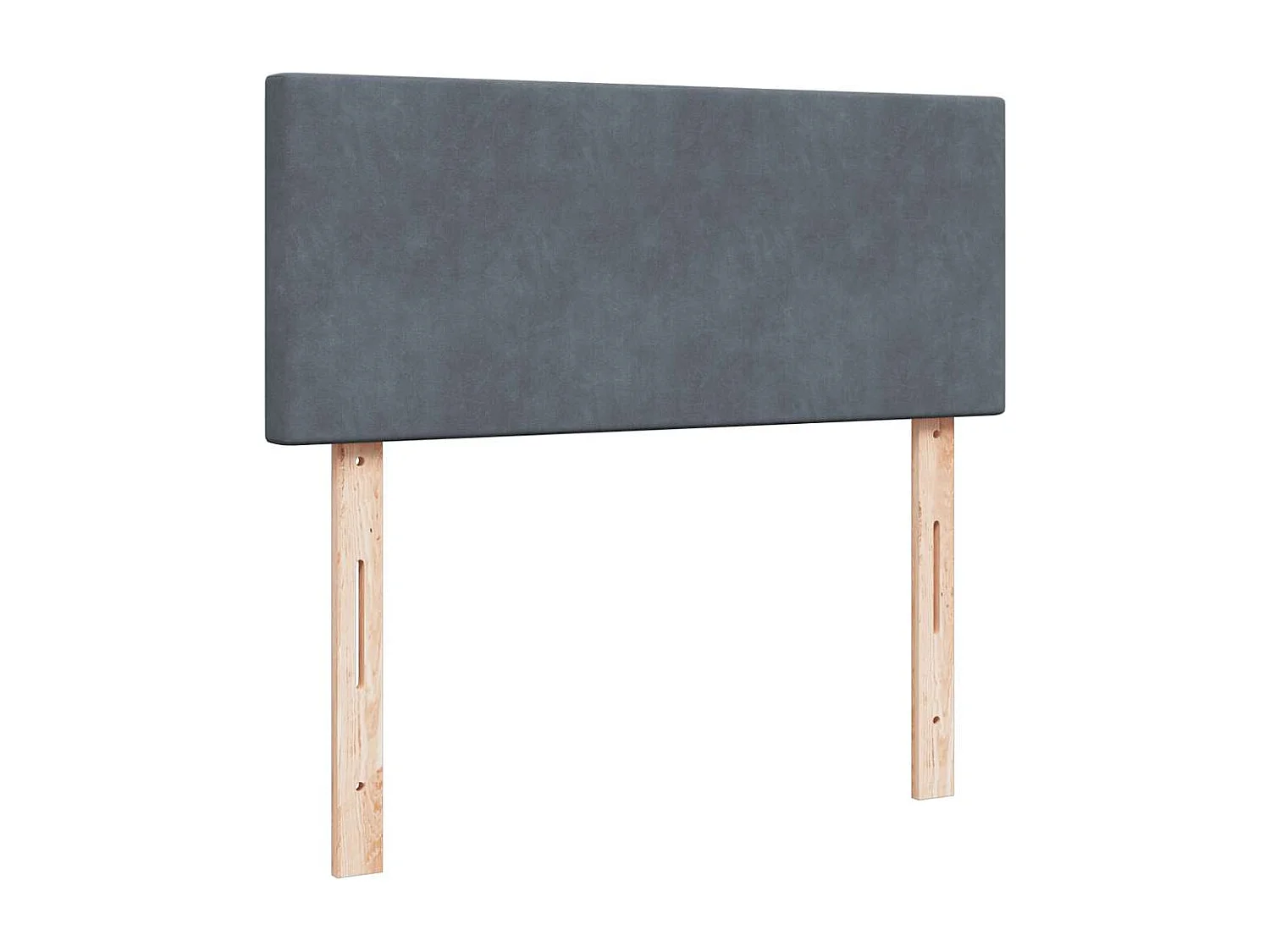 Lit ottoman avec matelas gris foncé 120x190 cm velours