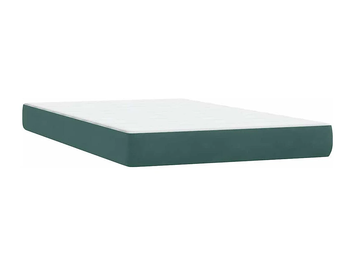 Boxspring met matras fluweel donkergroen 120x220 cm