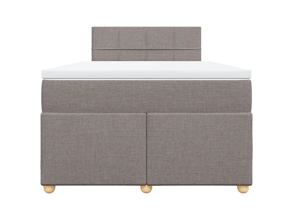 Boxspringbett mit Matratze Taupe 120x190 cm Stoff