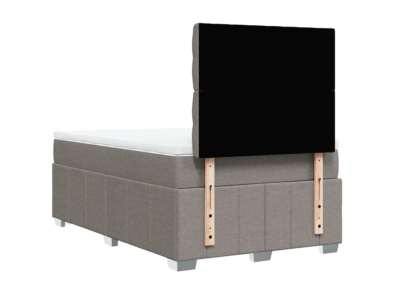 Boxspring met matras stof taupe 120x190 cm