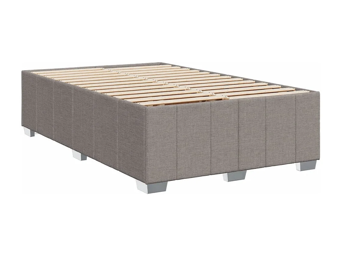 Boxspring met matras stof taupe 120x190 cm