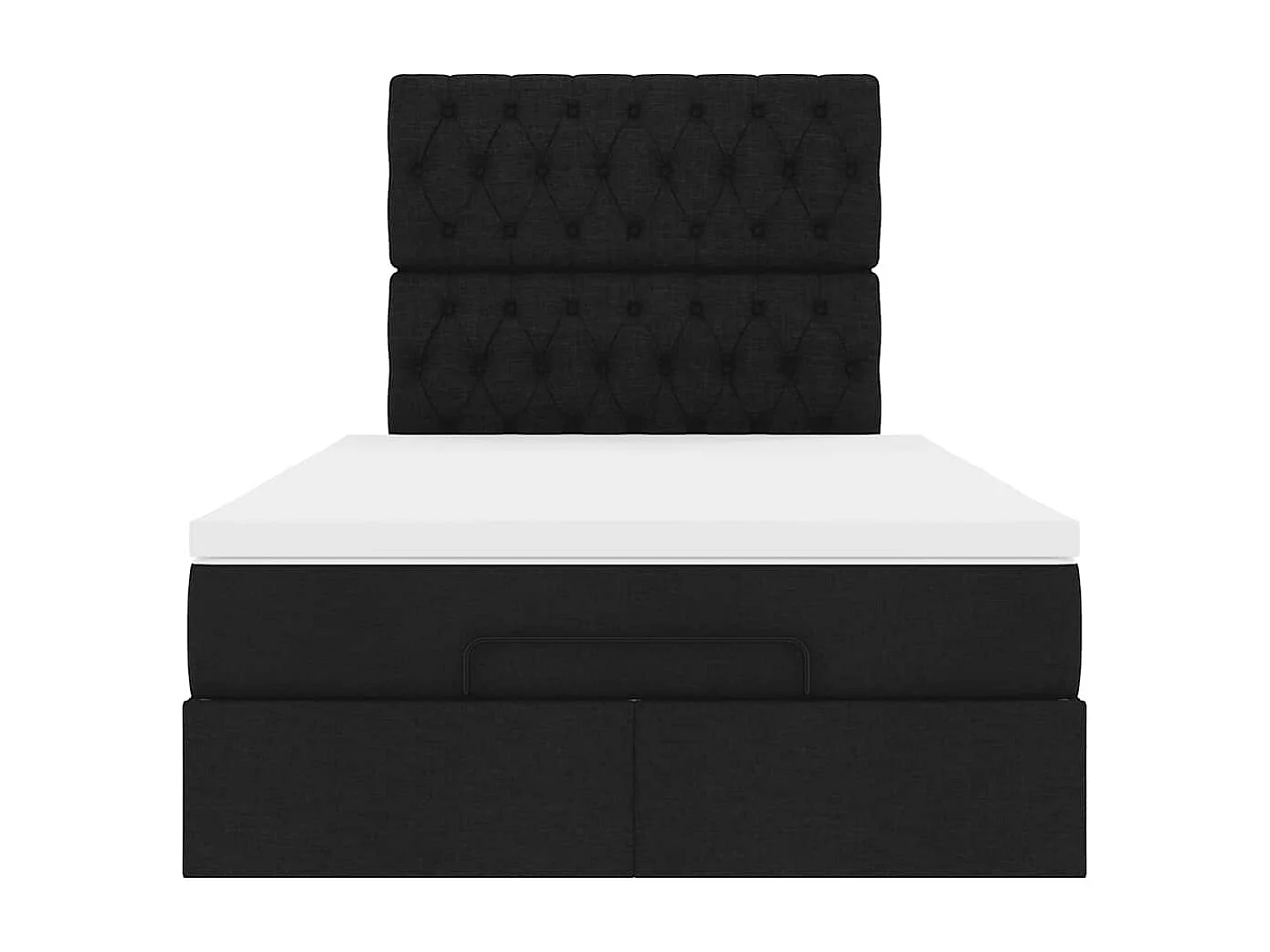 Ottoman bed met matras 120x200cm stof zwart