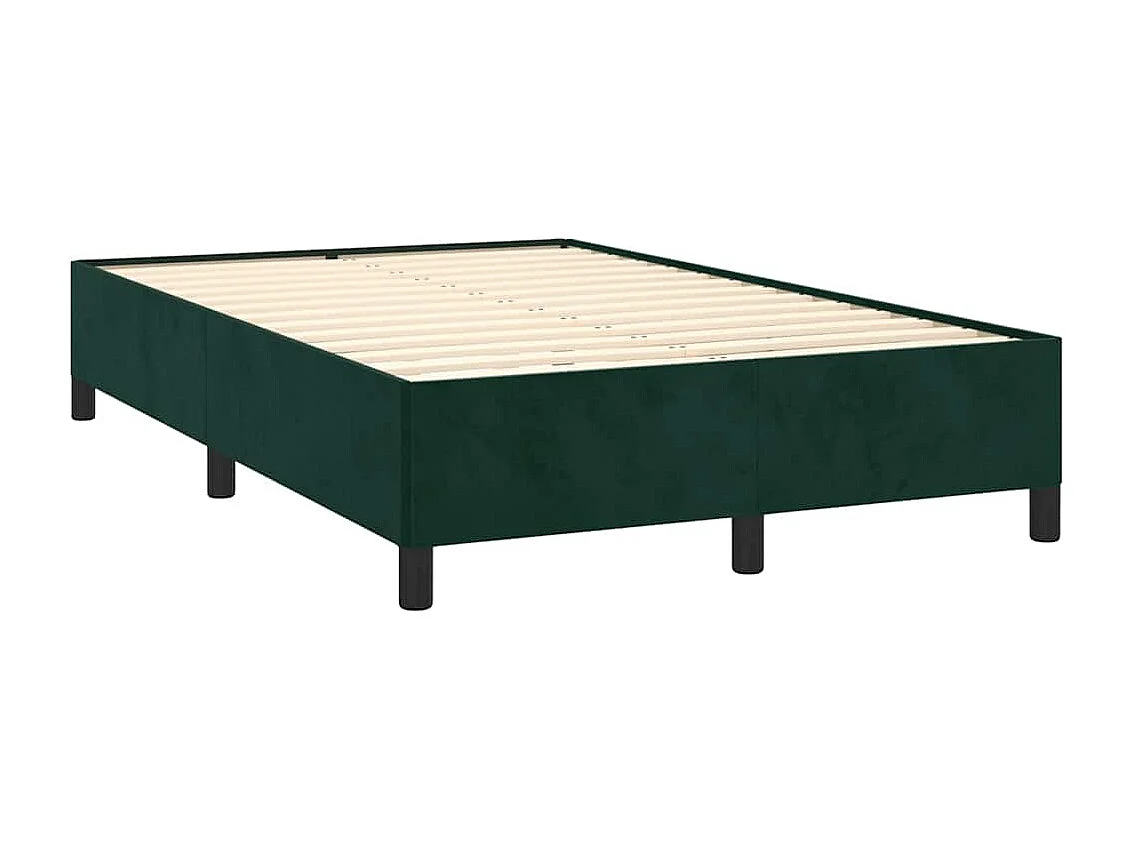 Boxspringbett mit Matratze Dunkelgrün 120x190 cm Samt