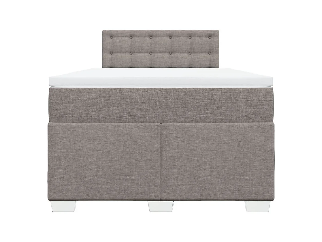 Giroletto a Molle con Materasso Tortora 120x200 cm in Tessuto