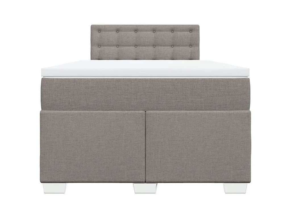 Boxspringbett mit Matratze Taupe 120x200 cm Stoff