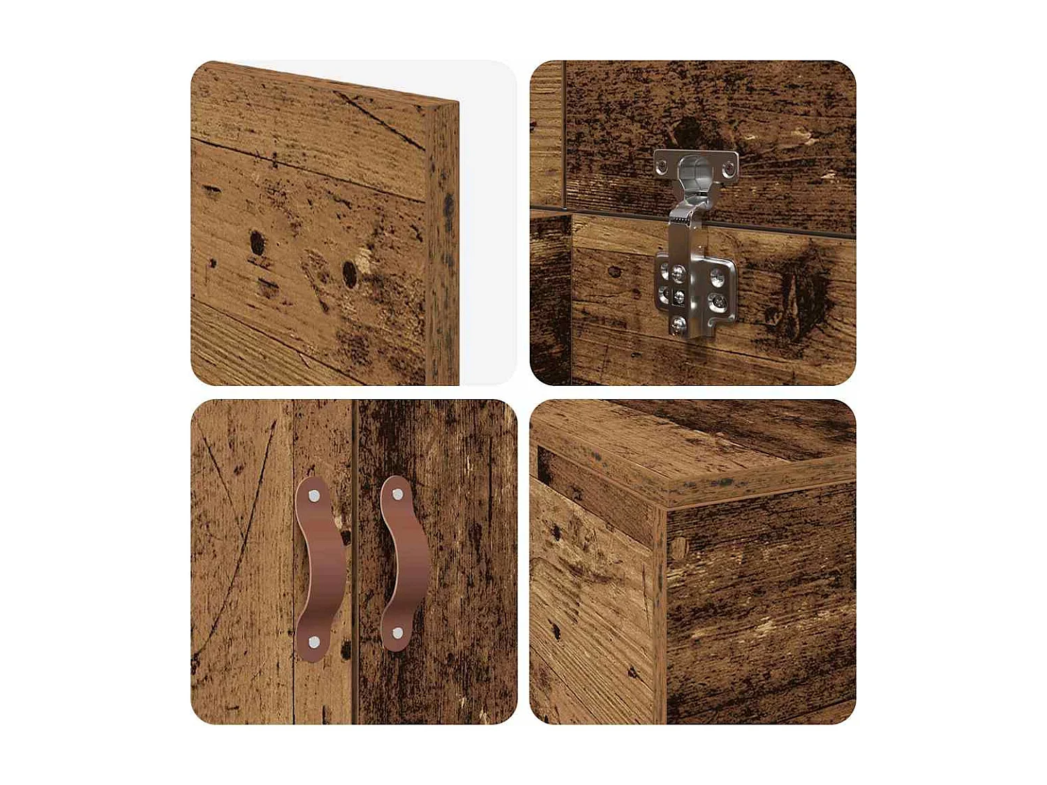 Cadre de lit avec rangement Bois Ancien 100 x 200 cm