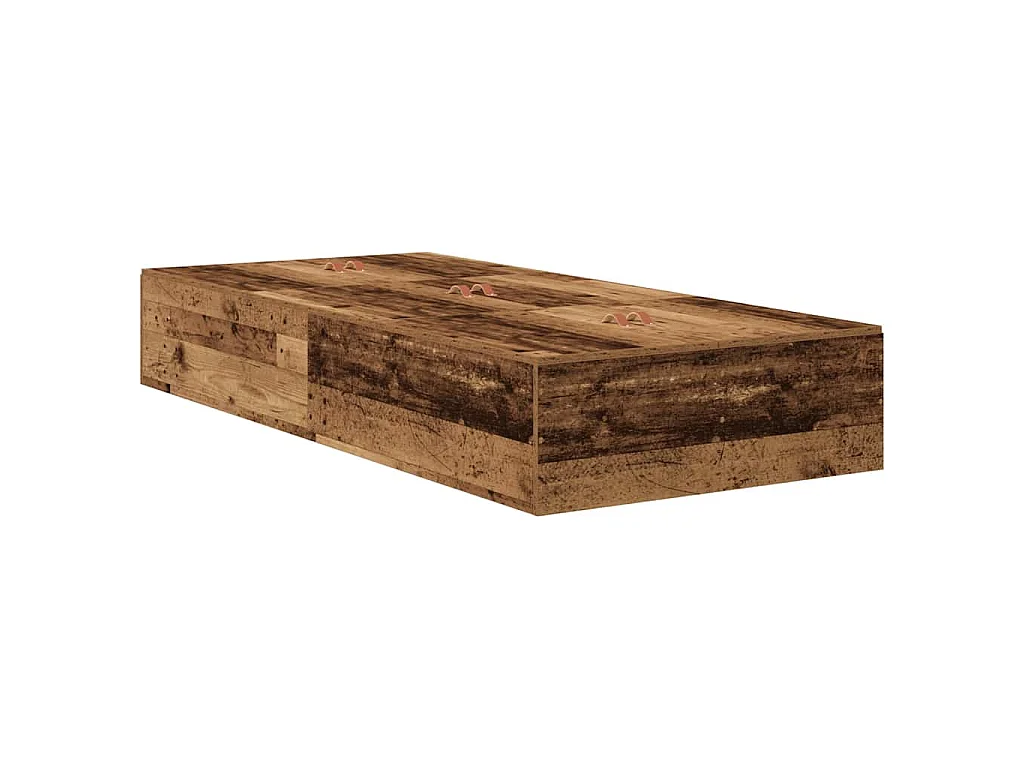 Cadre de lit avec rangement Bois Ancien 100 x 200 cm