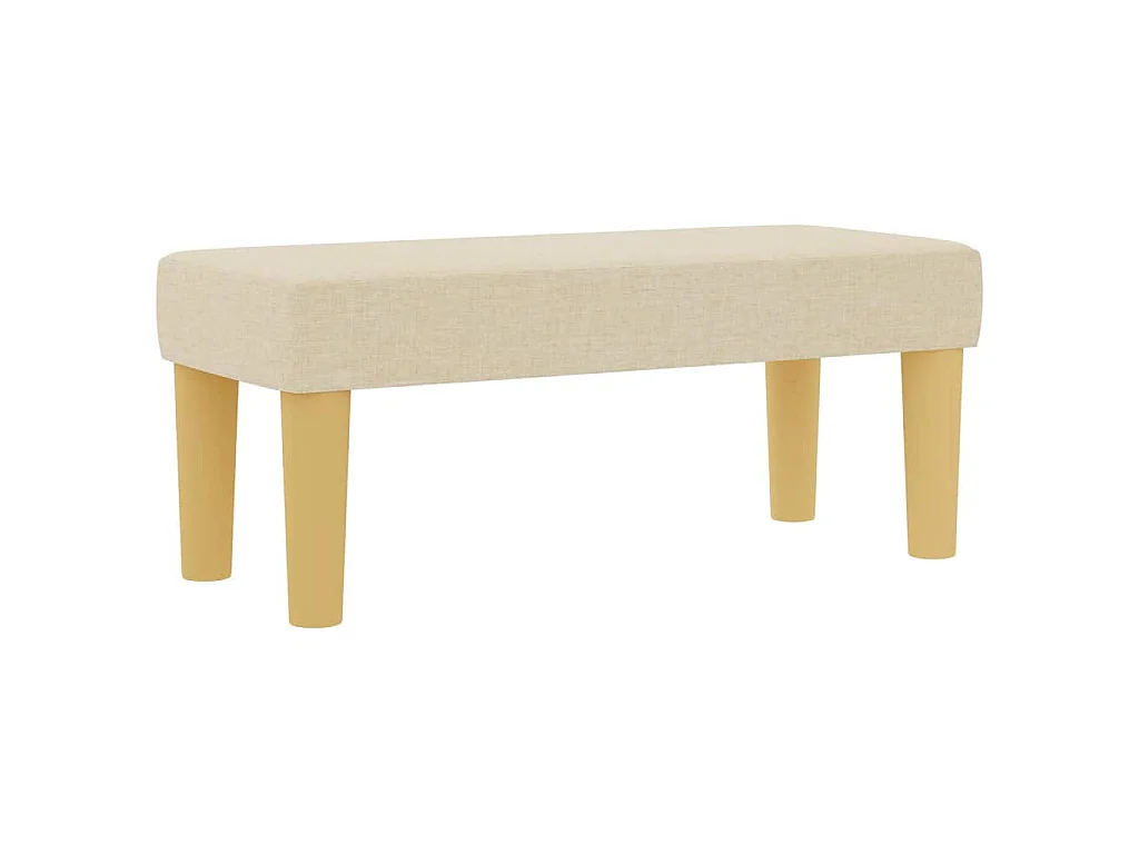 Boxspringbett mit Kopfteil Creme 200 x 100 cm Stoff