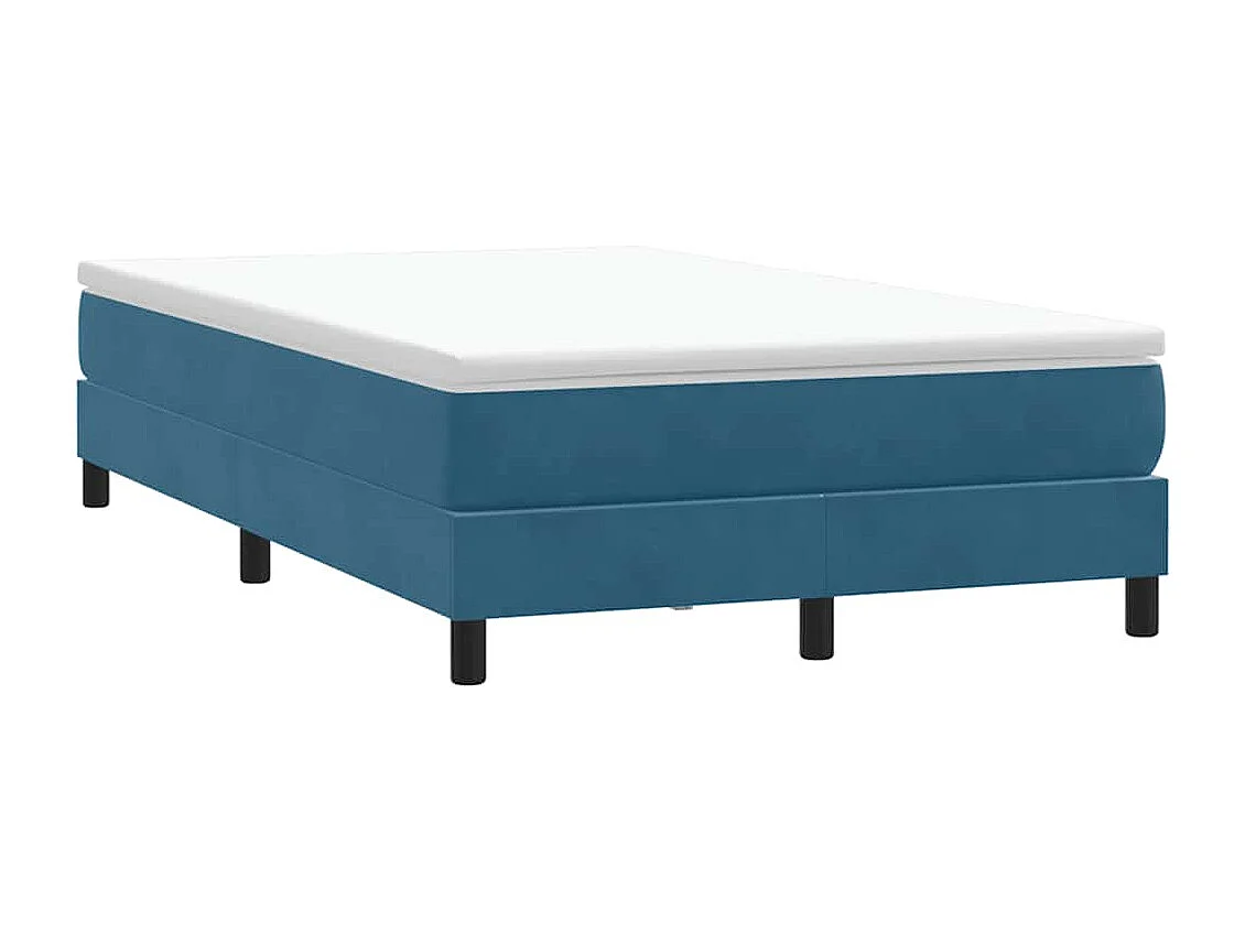 Boxspringbett mit Matratze Dunkelblau 120x220 cm Samt