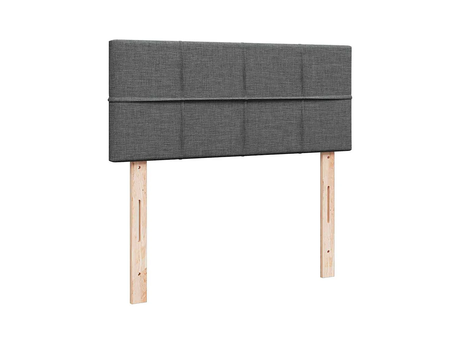 Sommier à lattes de lit avec matelas gris foncé 120x190cm tissu
