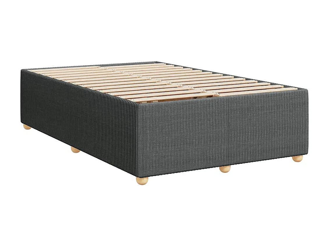 Boxspringbett mit Matratze Dunkelgrau 120x190 cm Stoff