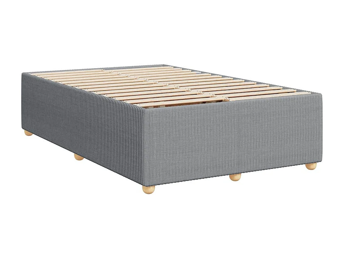 Sommier à lattes de lit et matelas gris clair 120x190 cm tissu