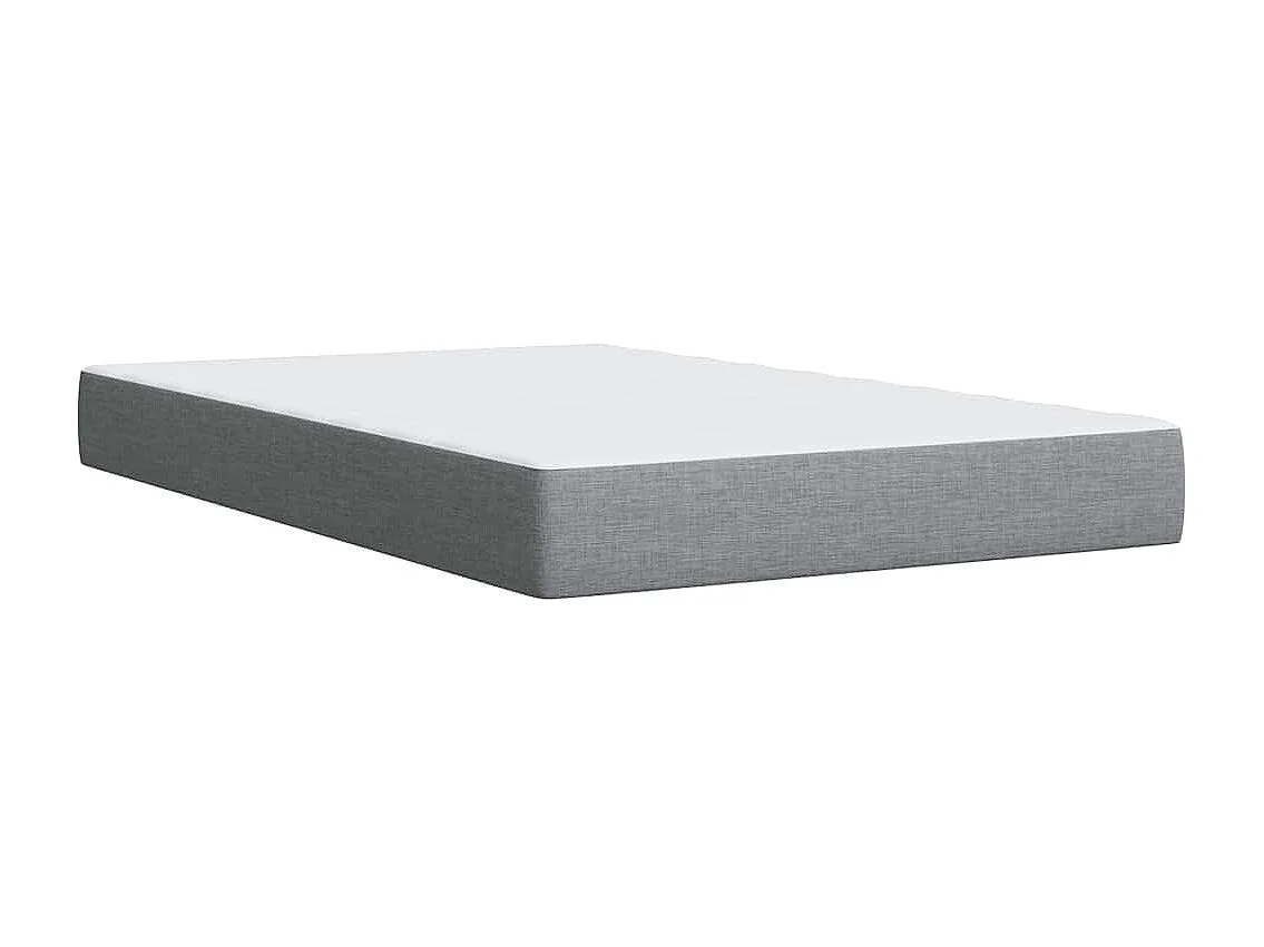 Sommier à lattes de lit et matelas gris clair 120x190 cm tissu