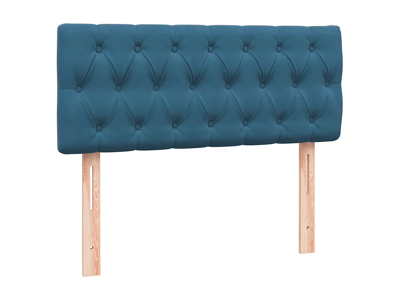 Cama com molas/colchão 120x210 cm veludo azul-escuro