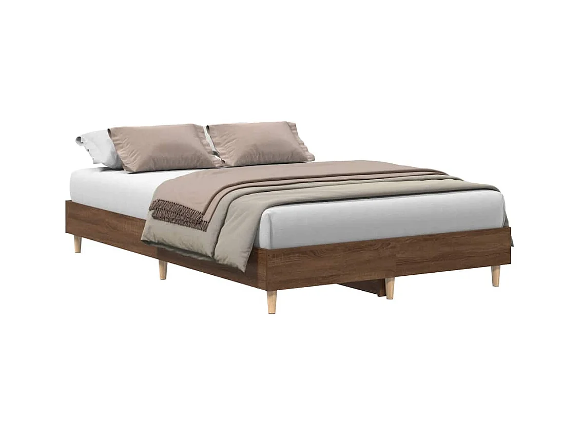 Bettgestell ohne Matratze Braun Eichen-Optik 120x190 cm