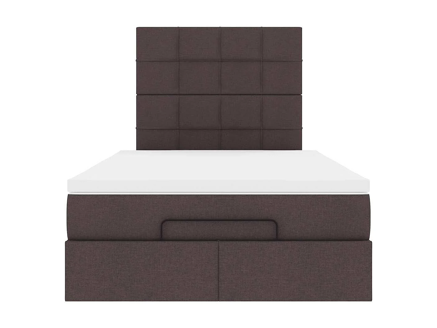 Ottoman bed met matras 120x200cm stof donkerbruin