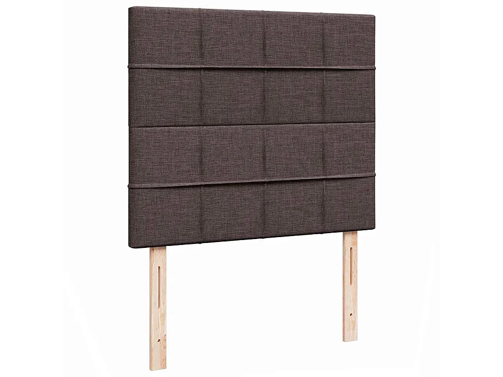 Cadre de lit ottoman avec matelas marron foncé 120x200 cm tissu