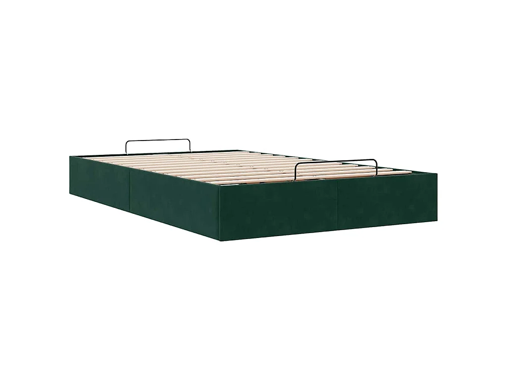 Ottoman bedframe zonder matras 120x200 cm fluweel donkergroen