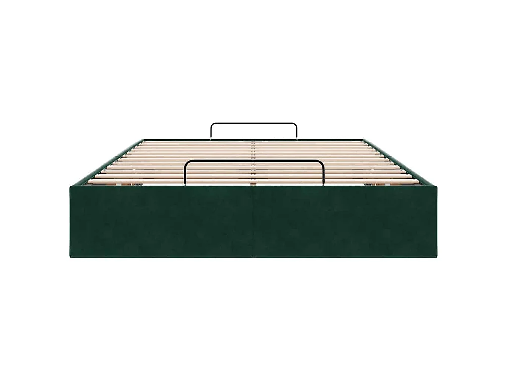 Ottoman bedframe zonder matras 120x200 cm fluweel donkergroen