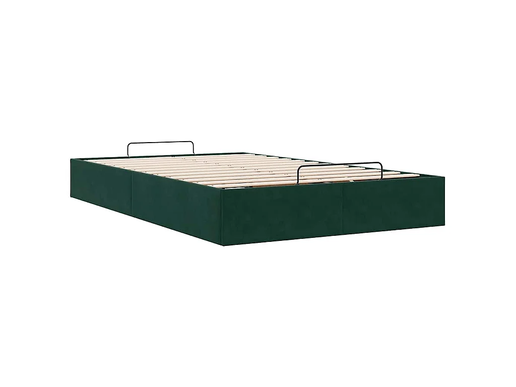 Ottoman bedframe zonder matras 120x200 cm fluweel donkergroen
