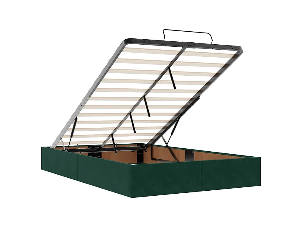 Ottoman bedframe zonder matras 120x200 cm fluweel donkergroen