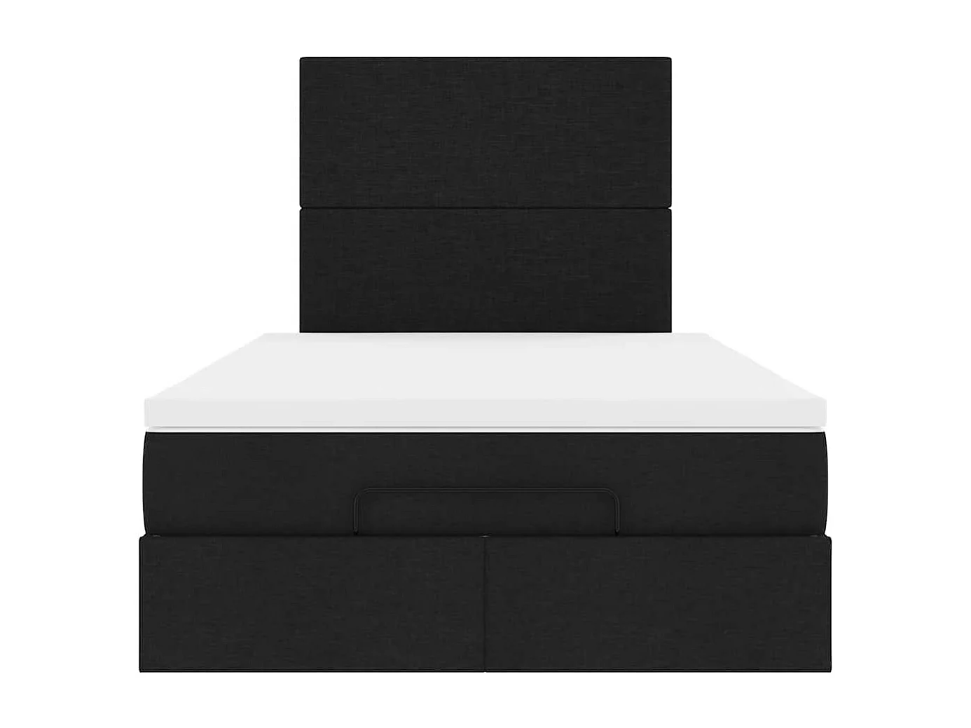 Ottoman bed met matras en LED's 120x200cm stof zwart
