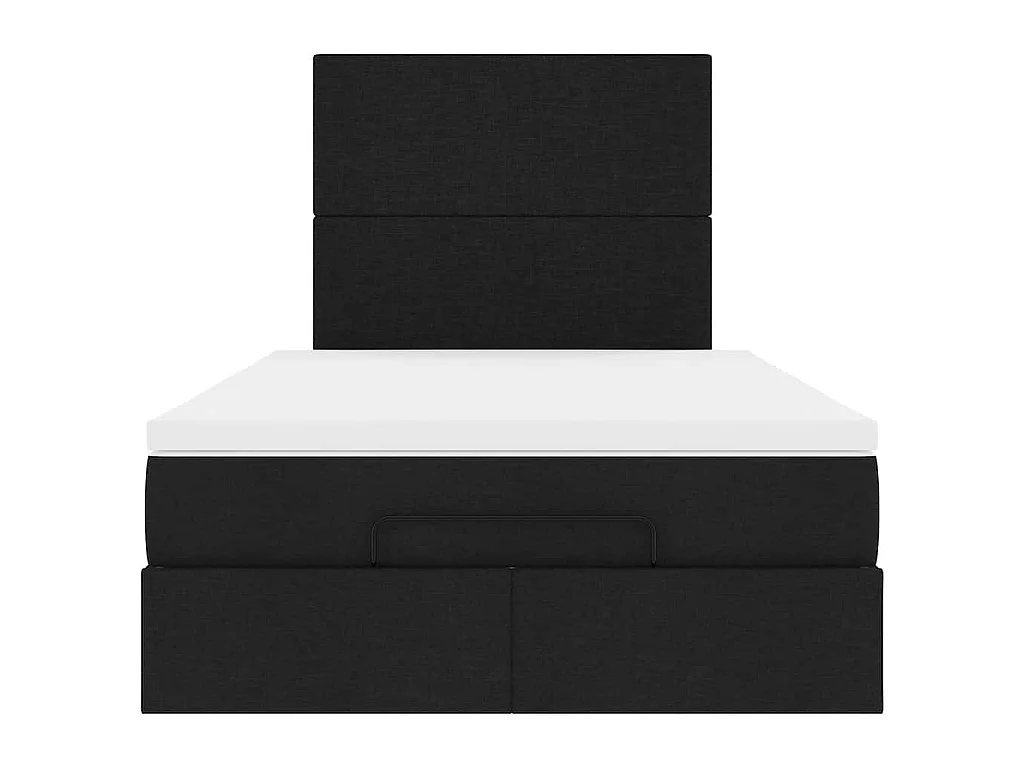 Estructura cama otomana colchón tela negro 120x200cm