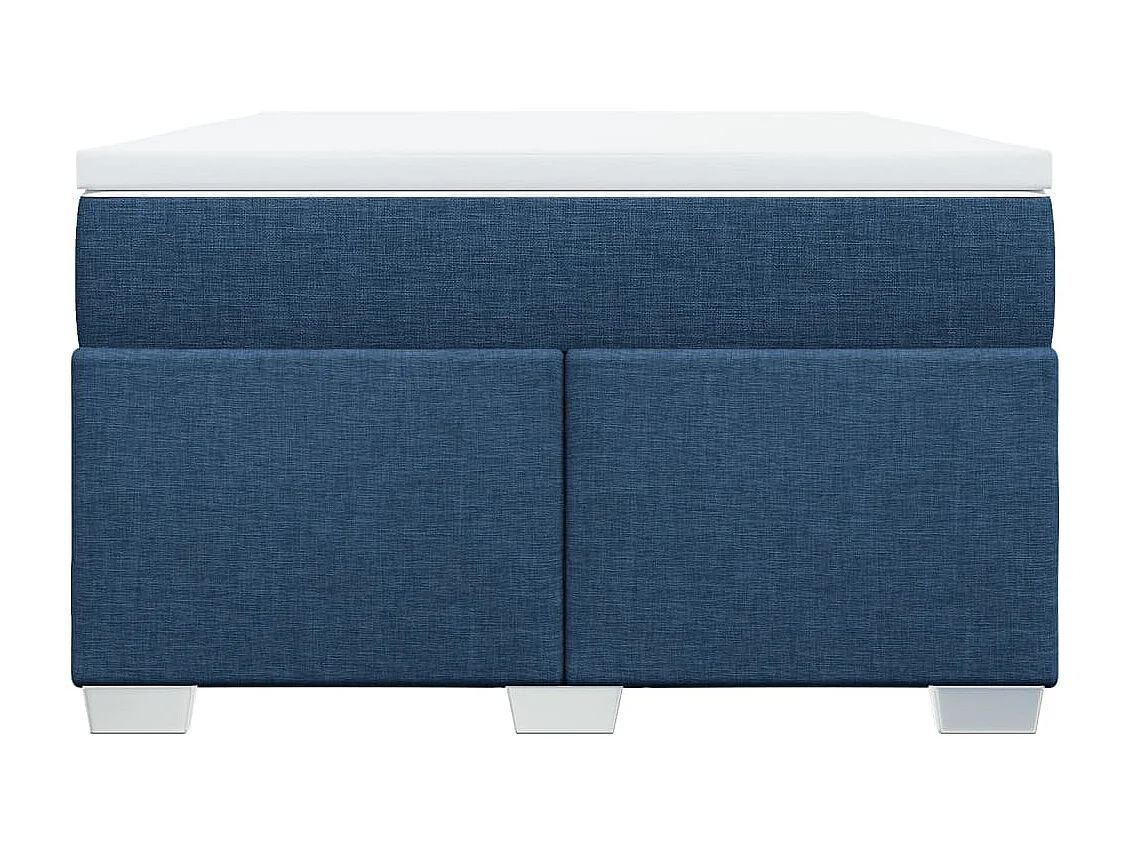 Cama boxspring com colchão 120x190 cm tecido azul