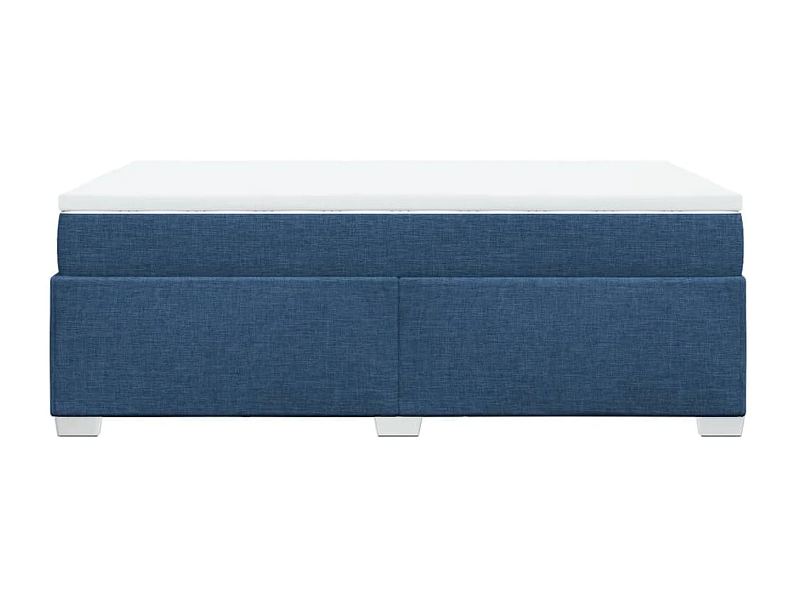 Cama boxspring com colchão 120x190 cm tecido azul