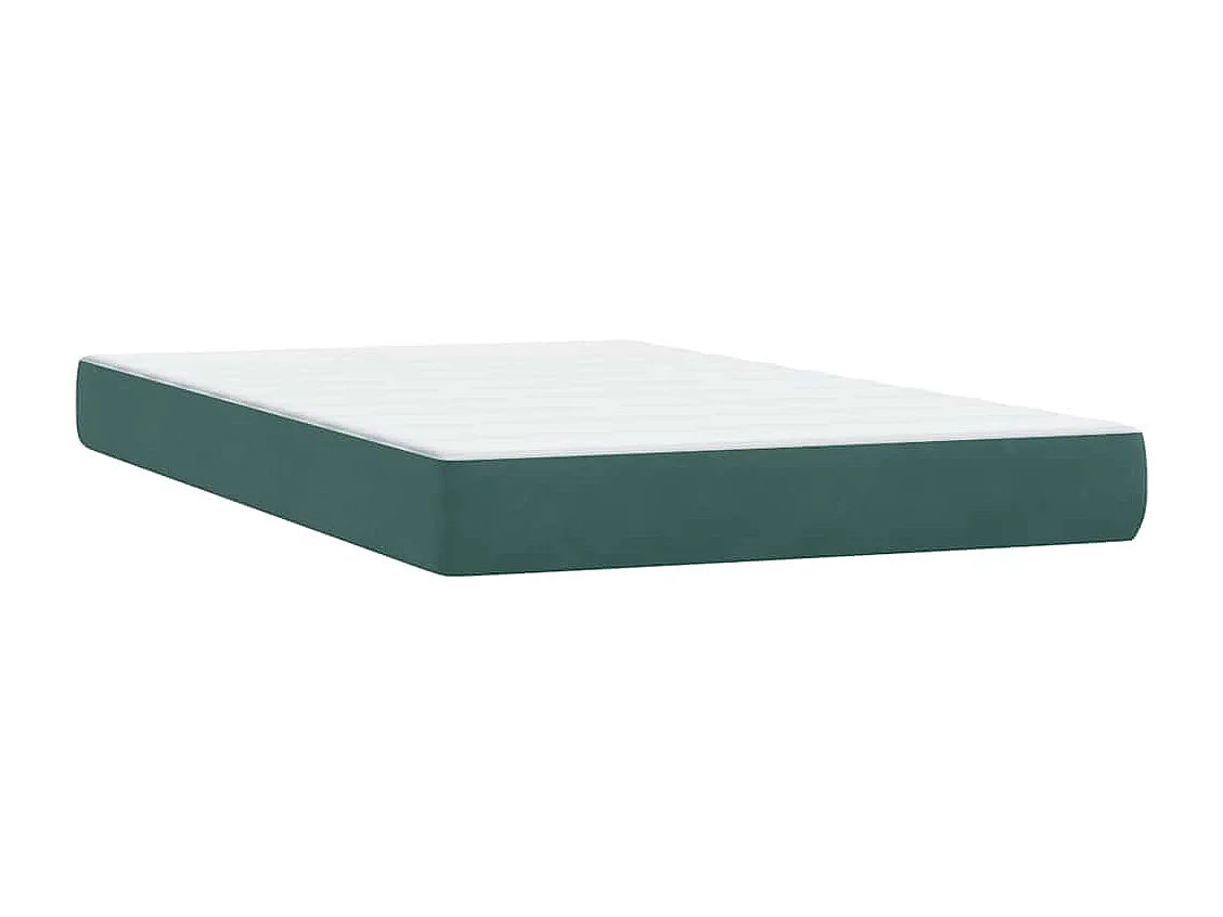 Boxspring met matras fluweel donkergroen 120x220 cm