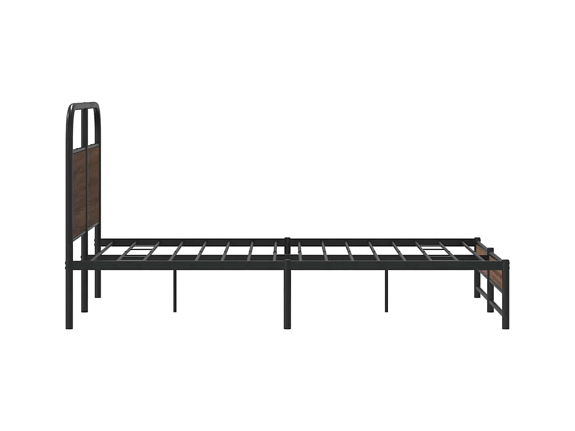Bettgestell ohne Matratze 120x200 cm Braun Eichen-Optik